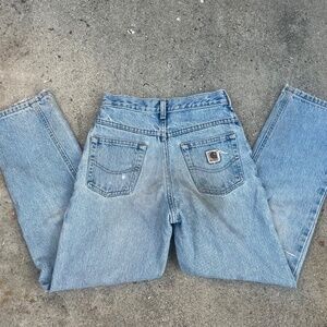 Vintage Carhartt jeans 90s made in Mexico xs 100 cotton youth size 12 xxs 23 24